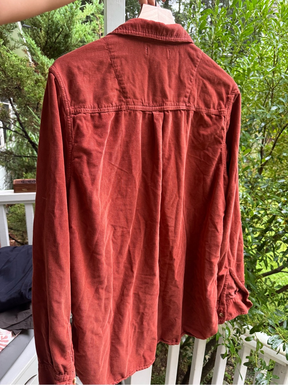 ROLLA'S Rust-Red Long-Sleeve Button-Down Shirt - Picture 5 of 6